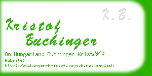 kristof buchinger business card